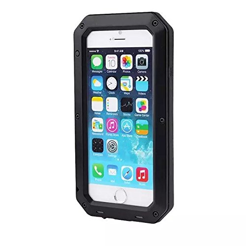 Iphone Se 2022/2020 Case,Tempered Glass Luxury Aluminum Alloy Protective Metal Extreme Shockproof Military Bumper Heavy Duty Cover Shell Case Skin Protector For Apple Iphone Se 2022/2020 /8/7 (Black) #TOP3