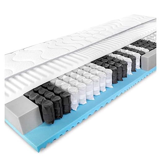 BMM Komfort TFK 7-Zonen Taschenfederkernmatratze 80x200 cm, H3 fest, Höhe 23cm, Matratze mit waschbaren Bezug SilverCare