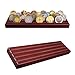 ASmileIndeep Military Challenge Coins Display Holder Solid Wood Challenge Coin Stand Holds 30 Coins 4 Row Military Coin Holder Rack for Desk,Challenge Coin Display Case for Collectors, Red