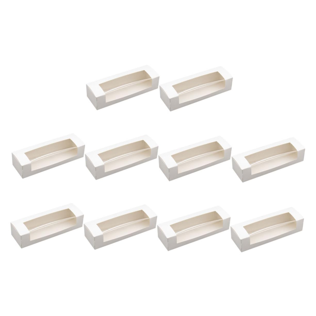 ULTECHNOVO 10Pcs Window Cake Boxes Sturdy Dessert Holders for Baking for Storing Cakes Pastries and Snacks for Home Use and Special Occasions