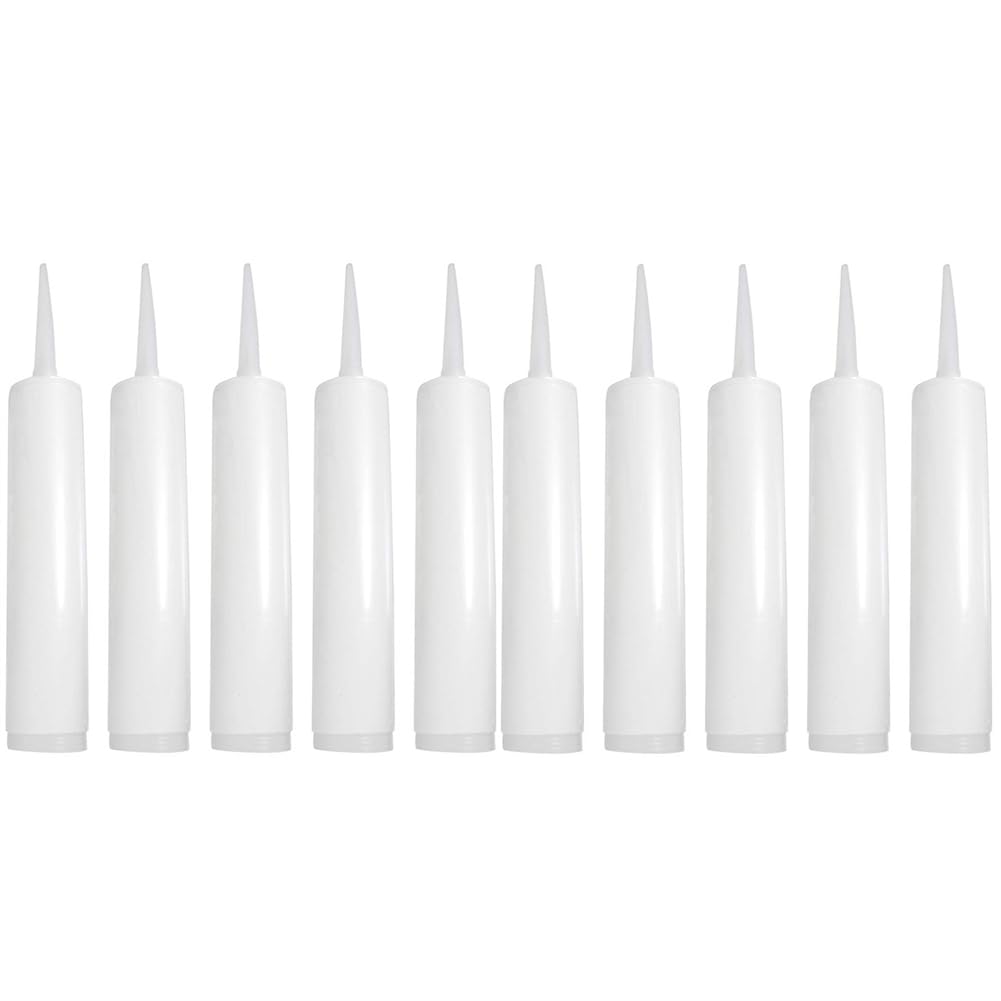 Jnchdghwa Empty Caulking Sealant Pipes Reusable Fillable 10pcs for Epoxy Grouting Tile Latex Cracks Leak Repairing