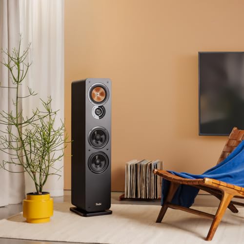 Teufel Ultima 40 Mk4 Enceintes stéréo - Paire d'enceintes colonnes Hi-FI Haut de Gamme, Tweeter Phase Plug, Double Port Bass-Reflex, Haut-Parleur médium en Kevlar tissé - Noir (Noir) – vue 3