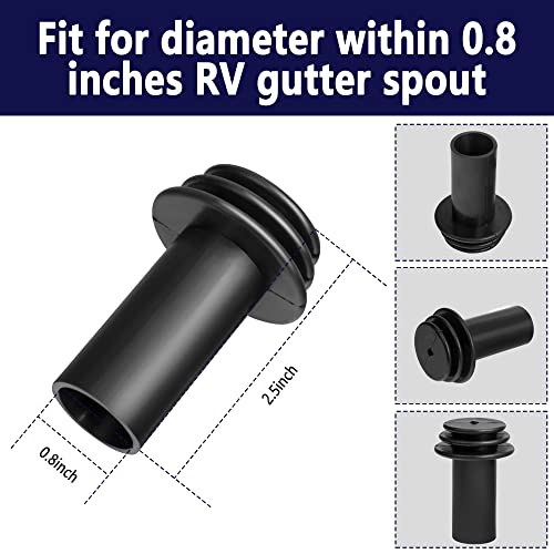 4Pcs Rv Gutter Spout Protector,Rv Cover Protective Sleeve,Rv Rain Gutter Spout Covers Protects Spout Ends From Gutter Spout Damage (4.5Cm Long) #TOP1