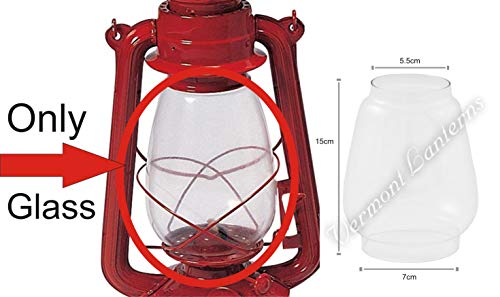 Image of GlassWorld Chimney Globe for Indian Traditional Hurricane Lanterns, Replacement Glass Top for Oil Lamps, Candles, Diyas, TeaLights