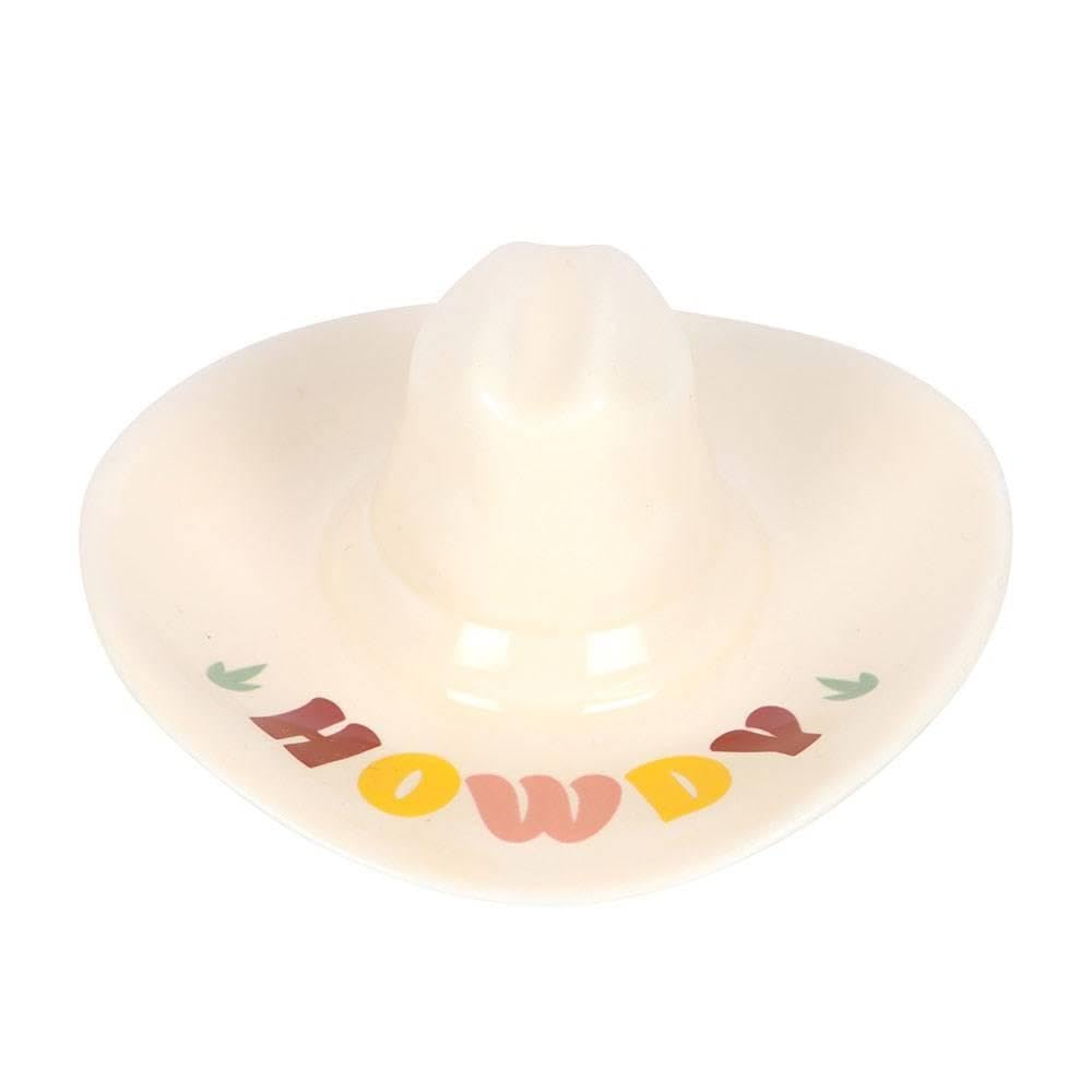 Something Different Howdy Cowboy Hat Trinket Dish (One Size) (White)