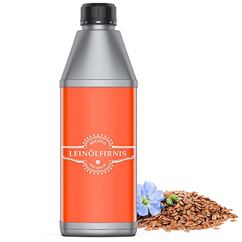 BEKATEQ BE-210 Leinölfirnis transparent I Holzöl für Innen & Außen 1l I Holzschutz-Lasur zur Holzpflege von Holzboden…