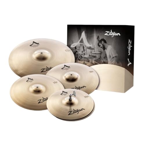 Zildjian A Family Custom Cymbal Pack with 14-Inch Hi-Hat Cymbal, 16-Inch Crash, 18-Inch Crash and...