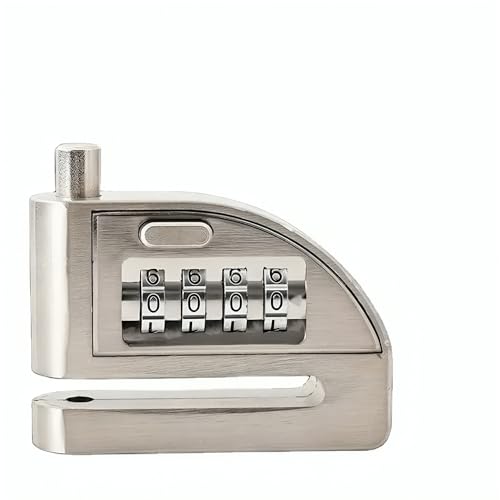 Image of Heavy-Duty Anti-Theft Motorcycle Disc Lock with 4-Digit Combination | Zinc Alloy Wheel Disc Lock for Motorcycle, Bicycle, and E-Bike | Waterproof, Anti-Drilling, Anti-Sawing,Security Lock