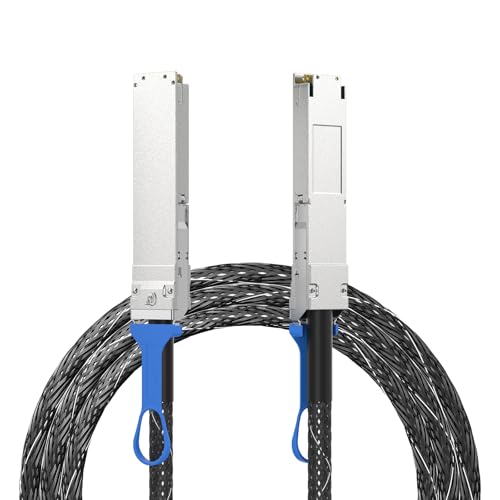 Image of 10Gtek 400G OSFP-RHS to 400G OSFP-RHS Twinax Direct Attach Copper Cable, Passive DAC Cable, 4X 100G PAM4, 0.5-Meter, 30AWG
