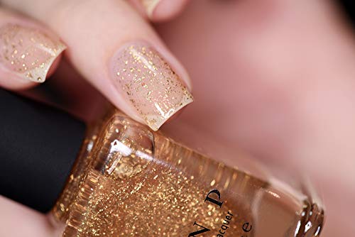 Image of ILNP Karma - Gold Flake Top Coat Nail Polish