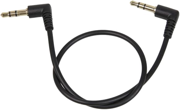 Foto & Tech Straight 3.5 mm Mini Jack Timecode Cable Right Angle 12 inch متوافق مع Tentacle Sync Tentacle إلى كاميرات DSLR