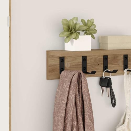 Étagère murale pour couloir et chambre à coucher en bois - 5