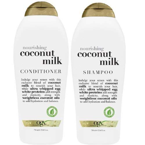 Organix Nourishing Coconut Milk Shampoo and Conditioner (Combo Pack)(25.4 Ounces Set)