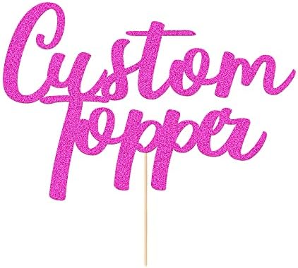 Cake Topper Personalised Birthday Cake Topper Multicoloured Customised Cake Decoration Any Word Any Text for 1st 3rd 13th 16th 18th 21st 30th 50th 60th (Gold)