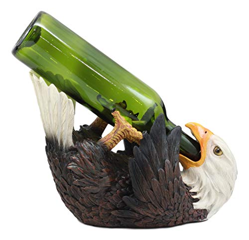 Ebros Gift Patriotic Bald Eagle Wine Bottle Holder 11.25