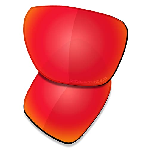 SAUCER Premium Replacement Lenses for Oakley Sylas OO9448 | Sylas Low Bridge Fit OO9448F Sunglasses High Definition - Fire Red Polarized