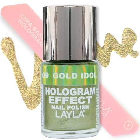 Layla Cosmetics Hologram Effect lakier do paznokci - złoty idol, 1 opakowanie (1 x 0,01 l)