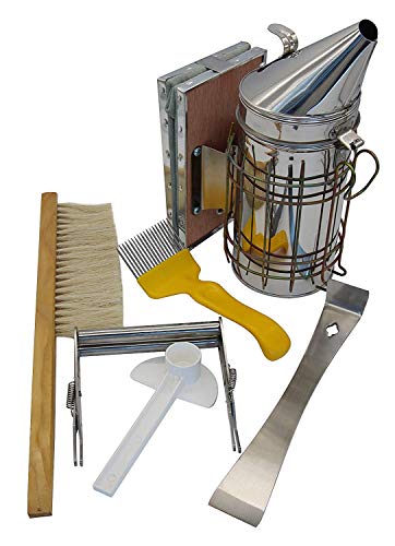 Blisstime Beekeeping Tool Kit Set of 6 Bee Hive Smoker,Bee Brsuh Beekeeping Accessory