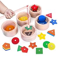 LZDMY Toddler Toys for 2-3 Year Olds, Wooden Montessori Educational Toys, Sensory Color Shape Sorting Gifts for Boys & Girls Age 1-3