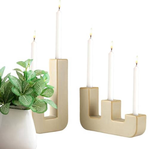 Portavelas para velas de pilar, portavelas de cerámica, portavelas de cerámica, soporte para velas, decoración de boda, decoración del hogar para velas de hechizo, velas cónicas, incienso
