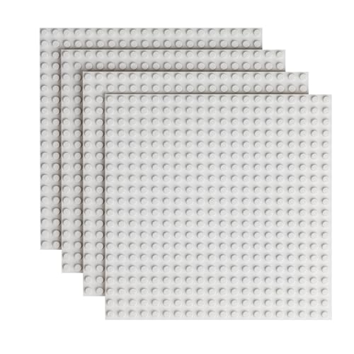 Image of Classic Baseplate - Building Kit for Toddlers & Kids - 20 x 20 Studs - 6.3 x 6.3 inches - Pack of 4 Baseplates - Compatible with Major Brands