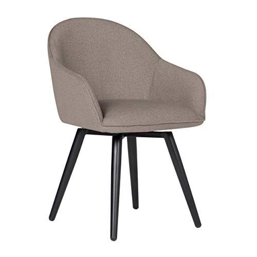 One-Day Sale: Up to 60% Off Studio Designs Home Dome Upholstered Swivel Dining/Office Accent Chair with Arms and Metal Legs, 24" W x 23" D x 32.5" H, Camel Beige
