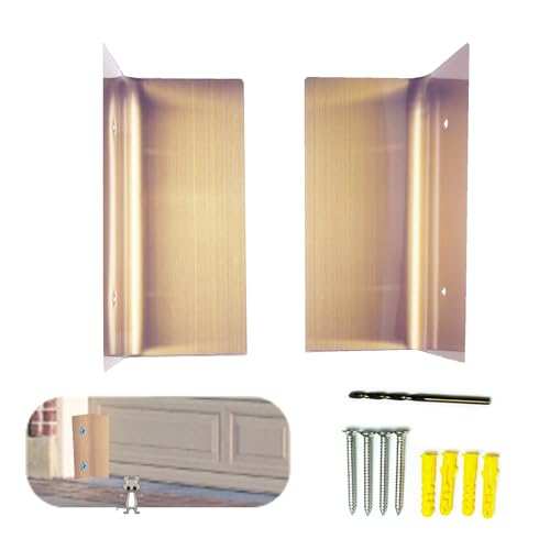 Garage Door Mouse Guard, Seal Kit, Seal Guard, Prevents Mice from Nibbling and Snakes from Getting in, Protects Your Garage from Weather, Insects and Dust(2 pcs) (Shiny Brass)