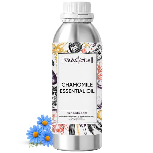 Image of VedaOils Chamomile Essential Oil 100ml | 100% Pure & Therapeutic Grade Chamomile Oil for Sleep, Relaxation, Skin, Hair & Face | Ideal for Aromatherapy, Diffuser, Massage & Candle Making