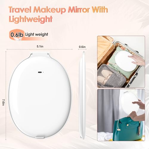 COSYGLOW Travel Makeup Mirror with Light Portable Mirror - image 4