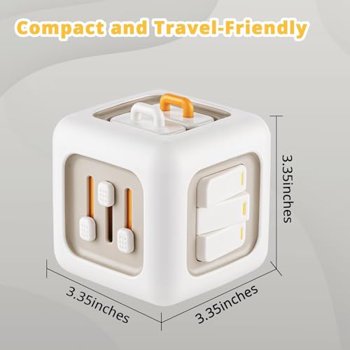 lerrbo Sensory Toys for Toddler 6M+|Travel Toy for Baby|Busy Activity Cube for Fine Motor Skill Learning|Birthday Gift for 1 Year Old(1 PCS) - Image 6