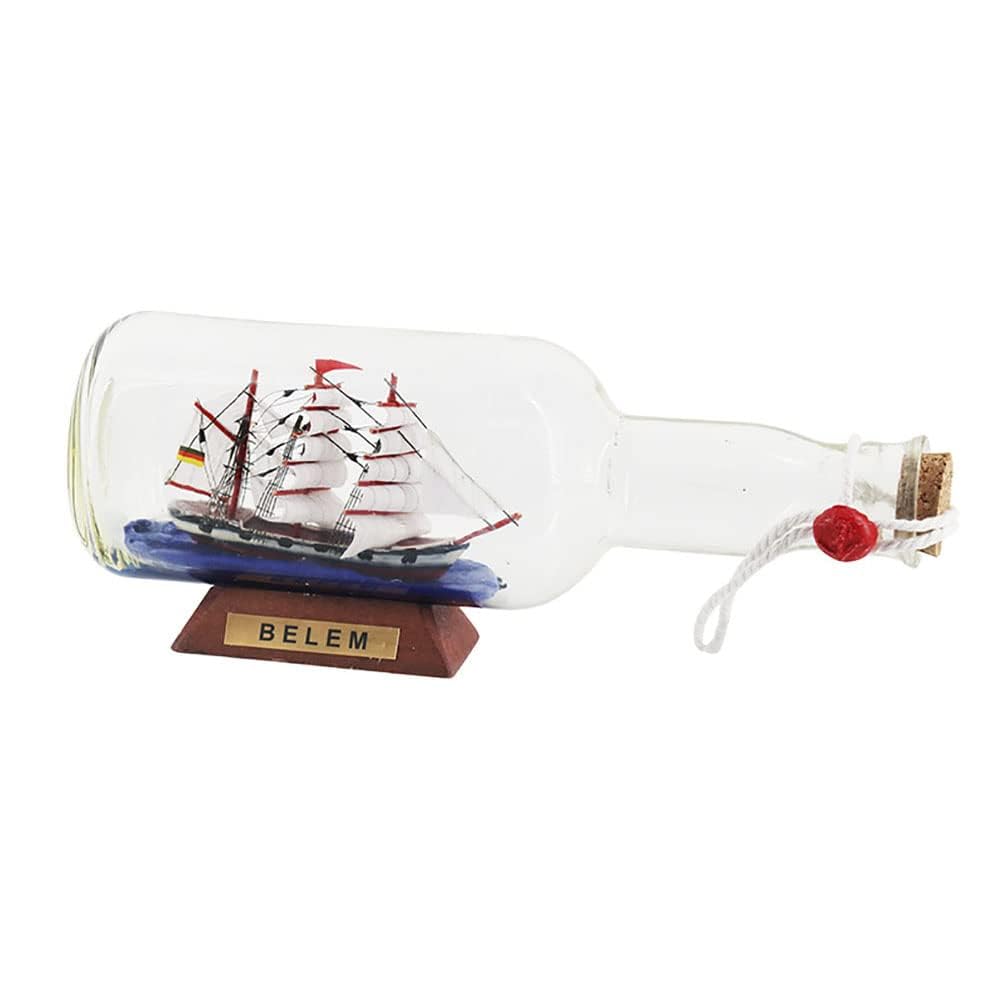 Fertiges Schiffsmodell in Einer Glasflasche, Haus Wohnzimmer Dekoration Ornamente, Modell Schiff Modell Boot Baukasten (22 * 7 * 8,5cm)
