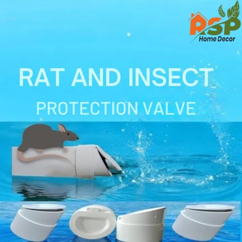 Image of RSP 3 inch(90MM) NRV PVC Flip Valve, White Drain Pipe Fitting, Cap for preventing or no Entry Rats, Insects. etc Rat protection for home (SIZE 3 inch) trap for drainage pipes (FOR 90MM SIZE ONLY)