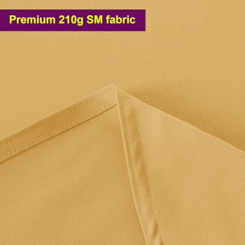 Image of Obstal Rectangle Table Cloth, Gold, 60 x 84 Inch | Heavy Duty Water Resistance Polyester Tablecloth, Decorative Fabric Table Cover for Outdoor and Indoor Use