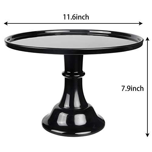 Klaskware Round Cake Stand Black 11" Melamine Cake Display Stand Dessert Cupcake Display Tray For Holiday,Graduation,Wedding,Birthday,Party,Baby Shower,Anniversary,Ceremony,Christmas #TOP1