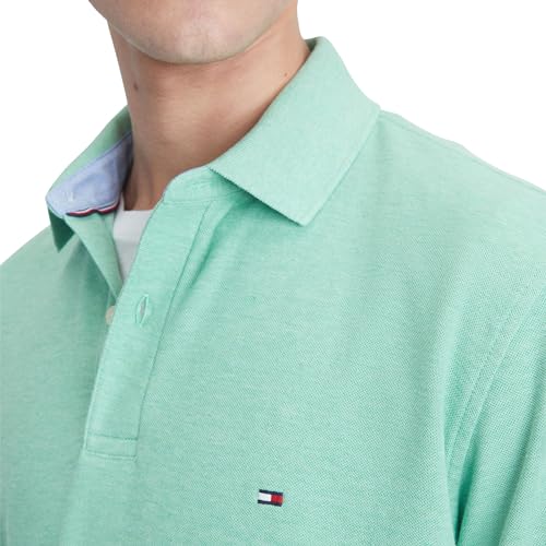 Image of Tommy Hilfiger Men's Short Sleeve Moisture Wicking Stretch Polo Shirt With Quick Dry + Uv Protection