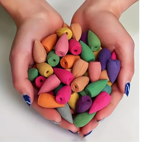 Conos de Incienso de Aromas Naturales.Incienso de Reflujo.Conos de Cascada Natural.20 Unidades.Hechos de Materiales de Madera.Conos de Fragancia.Incienso de Desodorización.Incienso de Meditación