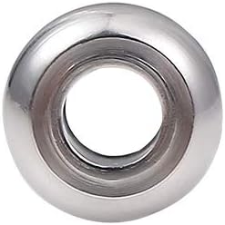 Miniatura 6 de Cuentas espaciadoras de acero inoxidable de 0.236 x 0.118 in Rondelle sueltas para hacer joyas de bricolaje, 100 unidades con agujero de 0.098