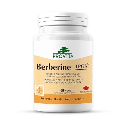 Berberine™ - Glucose Regulator by Provita | Blood Sugar Regulation, Activates AMPK for Potential Weight Loss | Delayed Release for Maximum Absorption | berberine 500mg | 60 Capsules