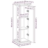 Zoom IMG-2 vidaxl espositore con portaoggetti rovere Zoom IMG-2 vidaxl espositore con portaoggetti rovere