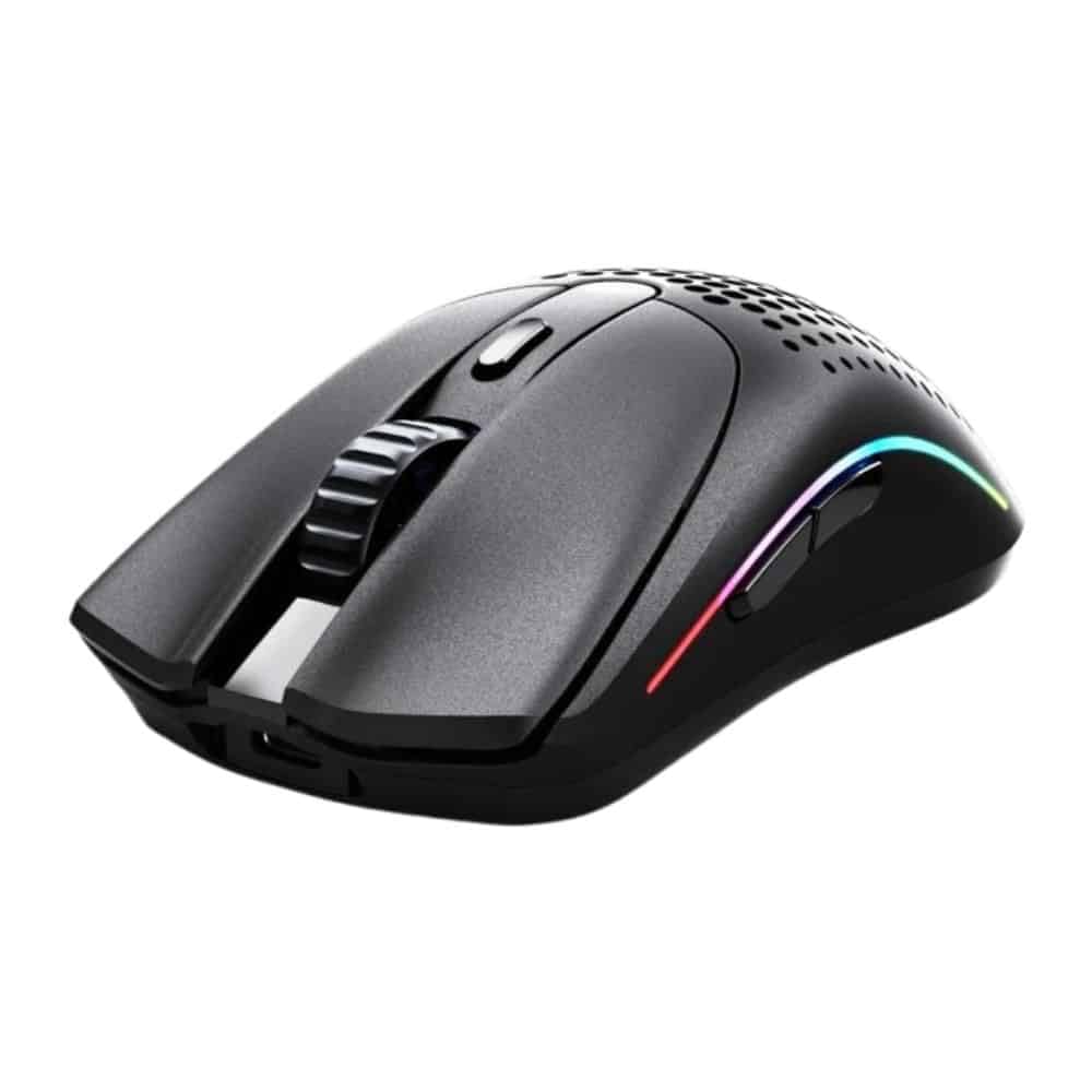 Glorious Gaming Model O 2 Wireless Gaming Mouse - Hybrid 2.4GHz & Bluetooth Wireless, 68g Superlight, Long Battery Life, 26k BAMF 2.0 Sensor, RGB, Ambidextrous, 6 Buttons, PTFE Feet - Black