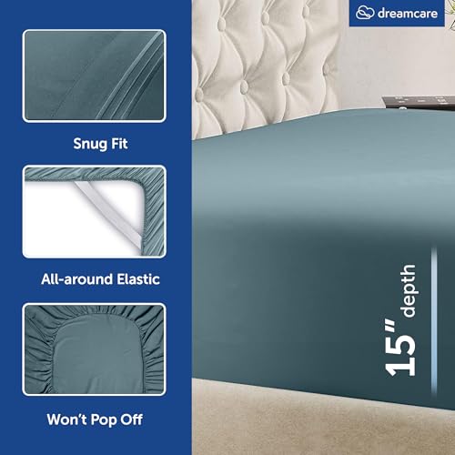 Image of DREAMCARE California King Sheet Sets - 6 pcs Breathable Cooling Sheets
