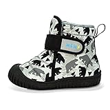 JAN & JUL Baby Boys Snow Boots with Flexible Soles (Bear, Size 6 Toddler)