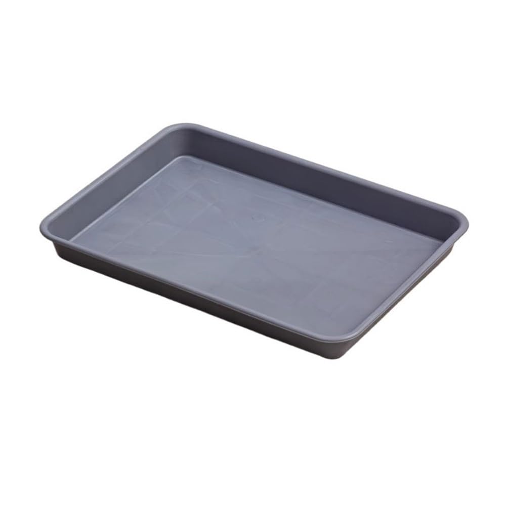 Plant Saucer Indoor Plant Drip Trays Rectangles Resin Saucer 13.3 in(Gris)