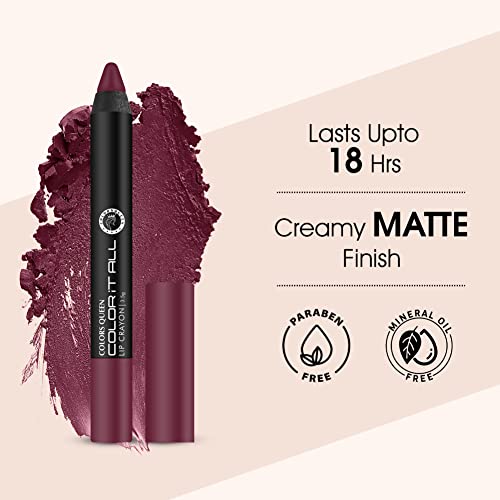 Image of Colors Queen Color It All Long Lasting Non-Transfer Lip Crayon Lipstick + Matte Perfect Long Lasting Liquid Matte Lipstick Combo (Murphy Wine, Kiss Me)