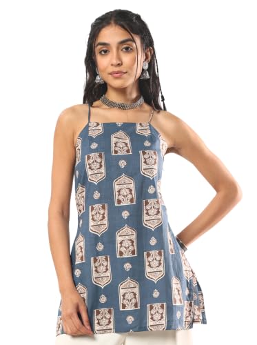 Cotton Rich | Adjustable Back Tie-Up | Casual Ethnic | Short Kurt...