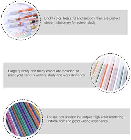 NUOBESTY Gel Pen Refills Neon Gel Pen Refills Glitter Gel Pens Refills Coloring Pens for Drawing Adult Coloring Book Scrapbooking Journaling, 50 Pcs (Flash Refill)