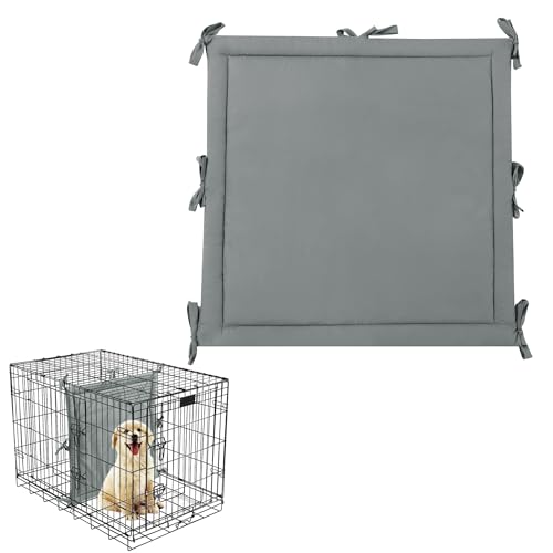 HOMBYS Soft Dog Crate Divider Panel (Divider Only, Without Crate), Warm Thick Dog Kennel Divider with Ties, Dog Crate Accessories for Puppy Crate Training, Grey, 28.5