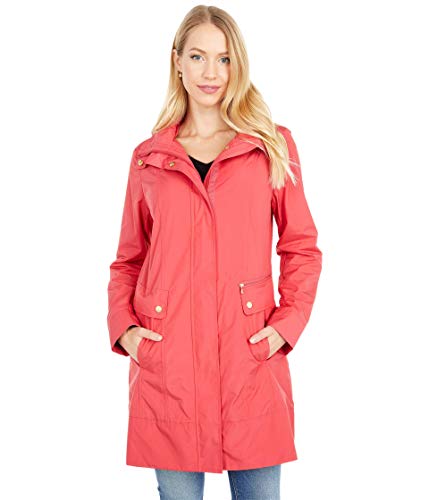 Image of Cole Haan Women's Back Bow Packable Hooded Rain Jacket