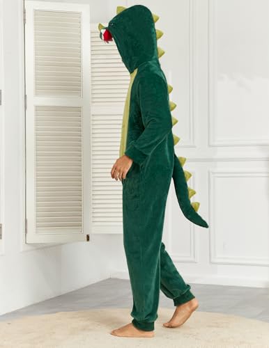 Image of Veseacky Family Christmas Pajamas Matching Sets Adult Onesie Zipper Hooded Footed One-Piece Pjs Jumpsuits