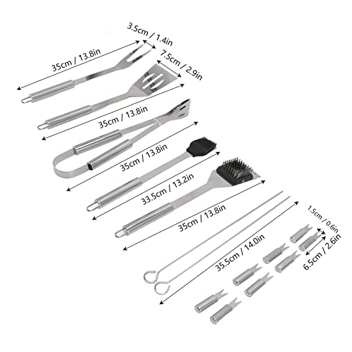 Set de herramientas para BBQ de acero inoxidable miniatura 3
